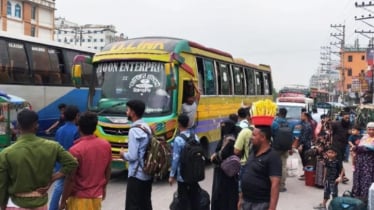 ঈদের দ্বিতীয় দিন শুক্রবারও ঢাকা ছাড়ছে মানুষ