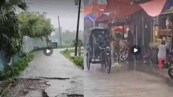 কুয়াকাটায় অতিভারী বৃষ্টিপাতে জনজীবনে চরম ভোগান্তি